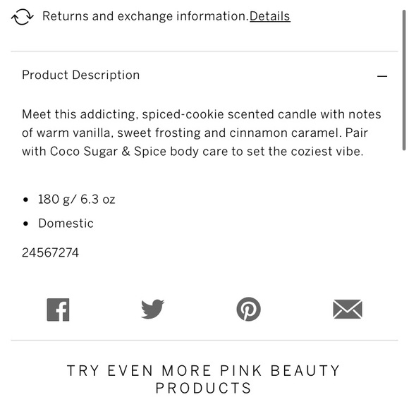 โ๏ธ1 LEFT๐VS PINK Everything Nice Scented Candle - Picture 3 of 3